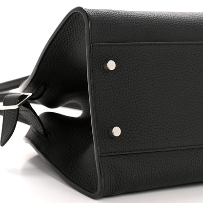 The Row Matte Grained Calfskin Margaux Shoulder 12 Black 8 of 10