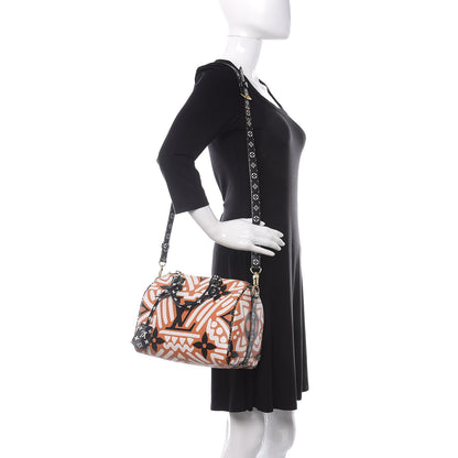 Louis Vuitton Monogram Giant Crafty Speedy Bandouliere 25 Creme Caramel 2 of 9