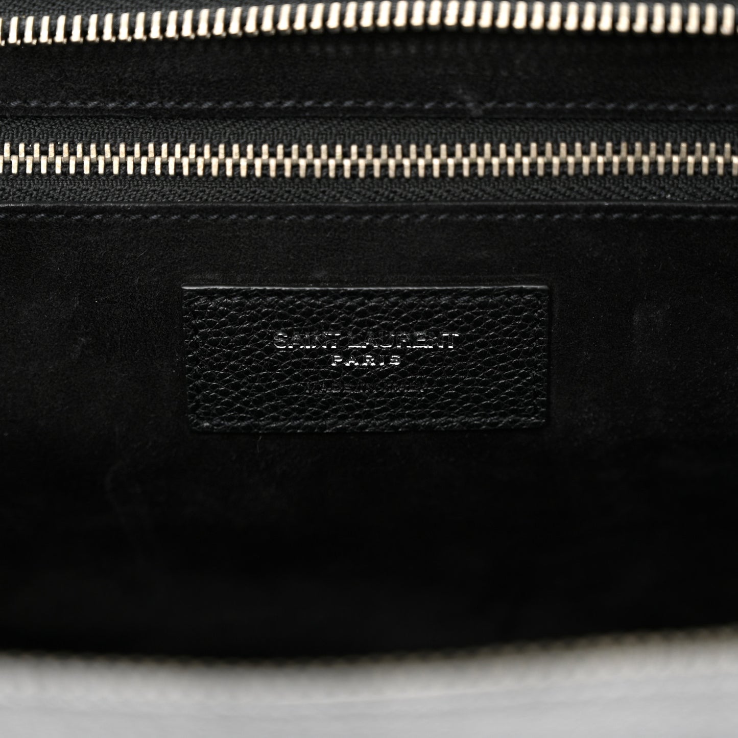 Grained Calfskin Small Cabas Rive Gauche Black