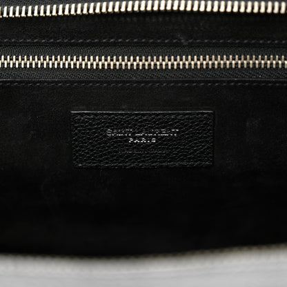 Saint Laurent Grained Calfskin Small Cabas Rive Gauche Black 6 of 10