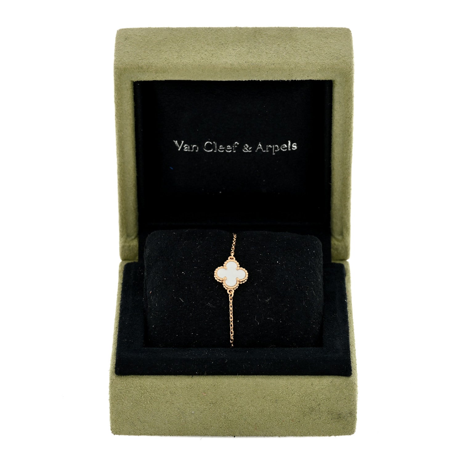 Van Cleef & Arpels 18K Yellow Gold Mother of Pearl Sweet Alhambra Bracelet 4 of 4