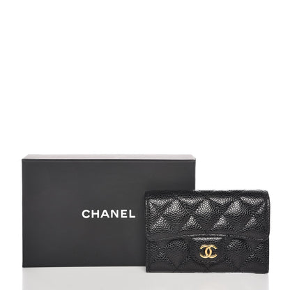 Chanel Caviar Quilted Flap Card Holder Black 9 of 9