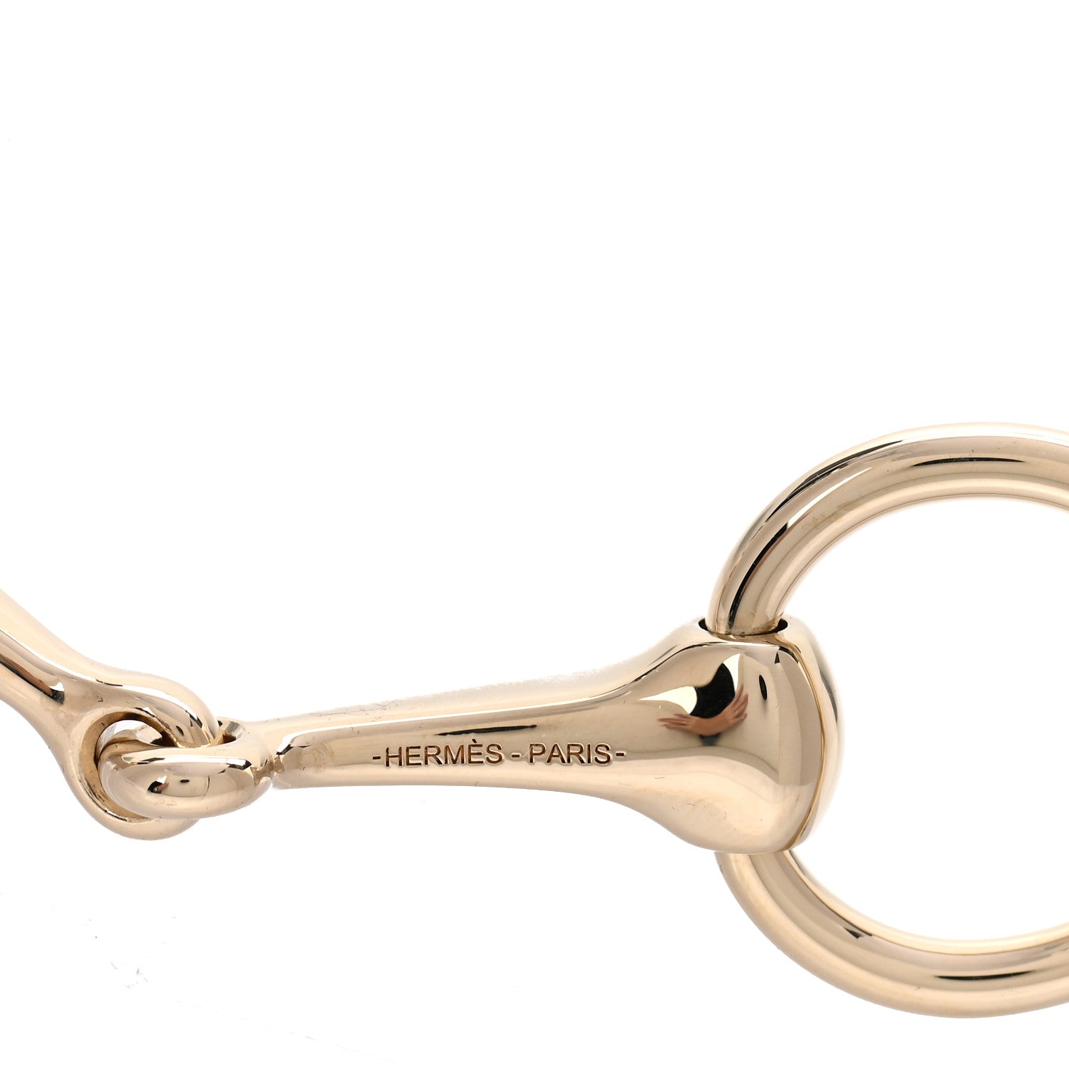 Hermes Permabrass Mors Scarf Ring Gold 2 of 4