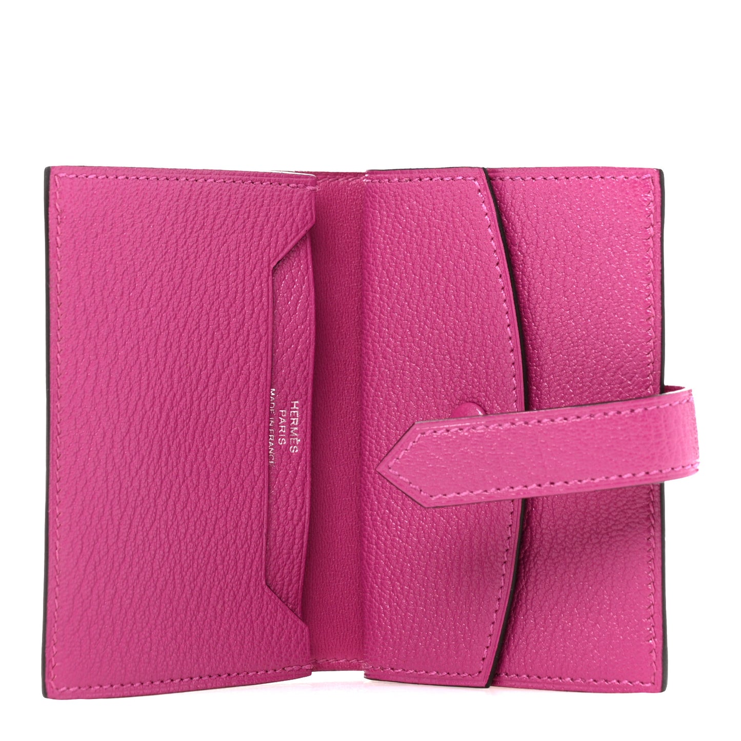 Chevre Mysore Mini Bearn Wallet Rose Pourpre