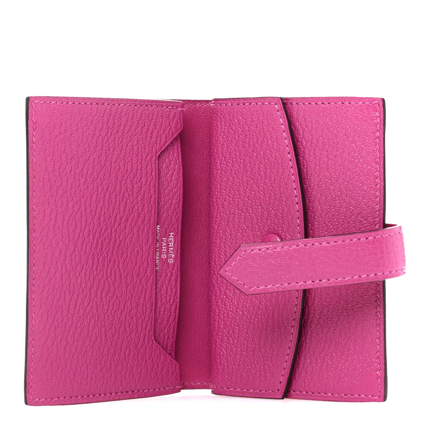 Hermes Chevre Mysore Mini Bearn Wallet Rose Pourpre 5 of 9
