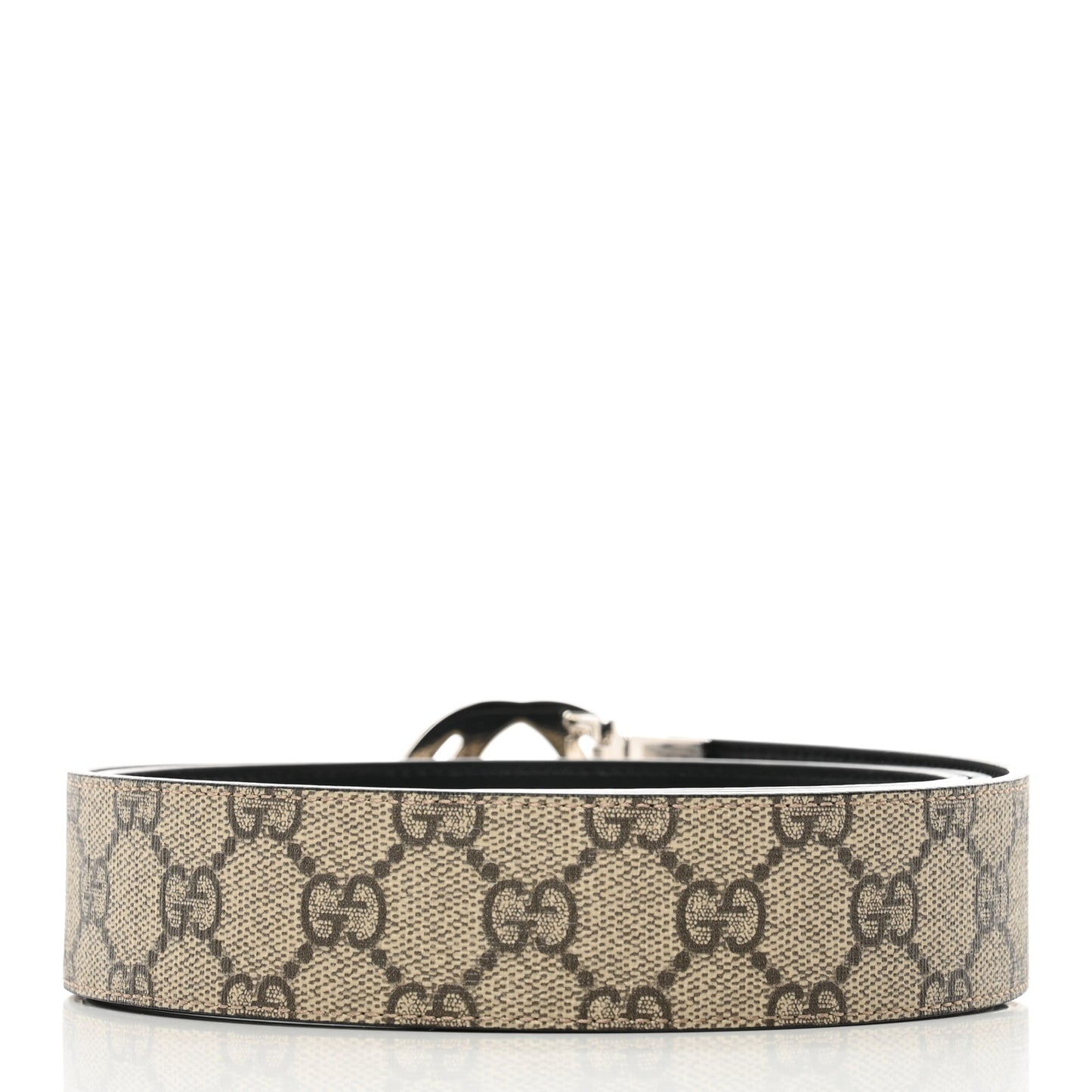 GG Supreme Monogram Interlocking G Belt 110 44 Dark Brown