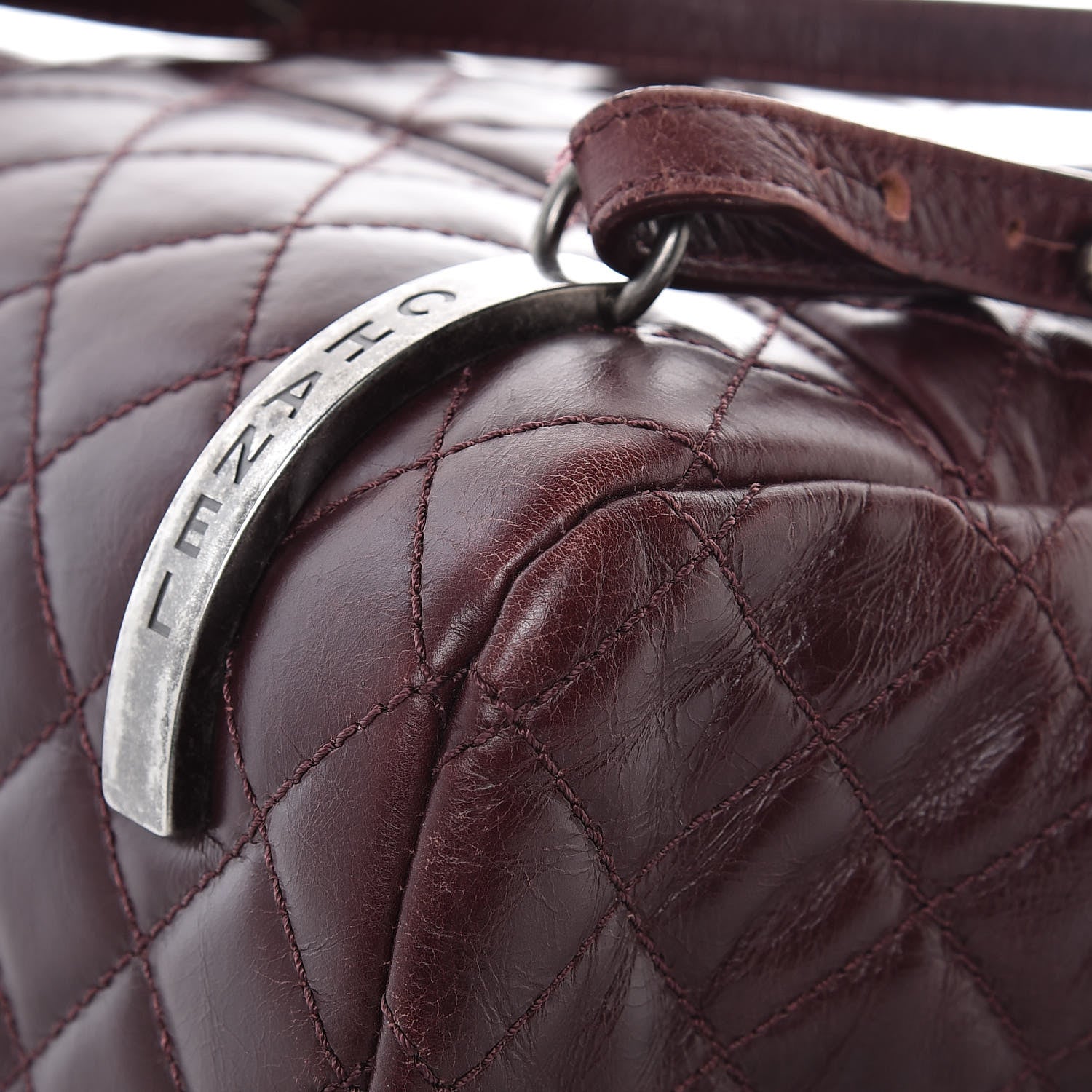 Chanel Glazed Calfskin Quilted Small Salzburg Backpack Burgundy 14 of 17
