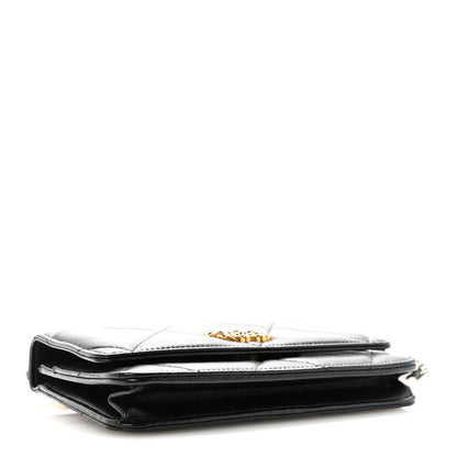 Chanel Lambskin Quilted Chanel 19 Wallet On Chain WOC Black 4 of 12