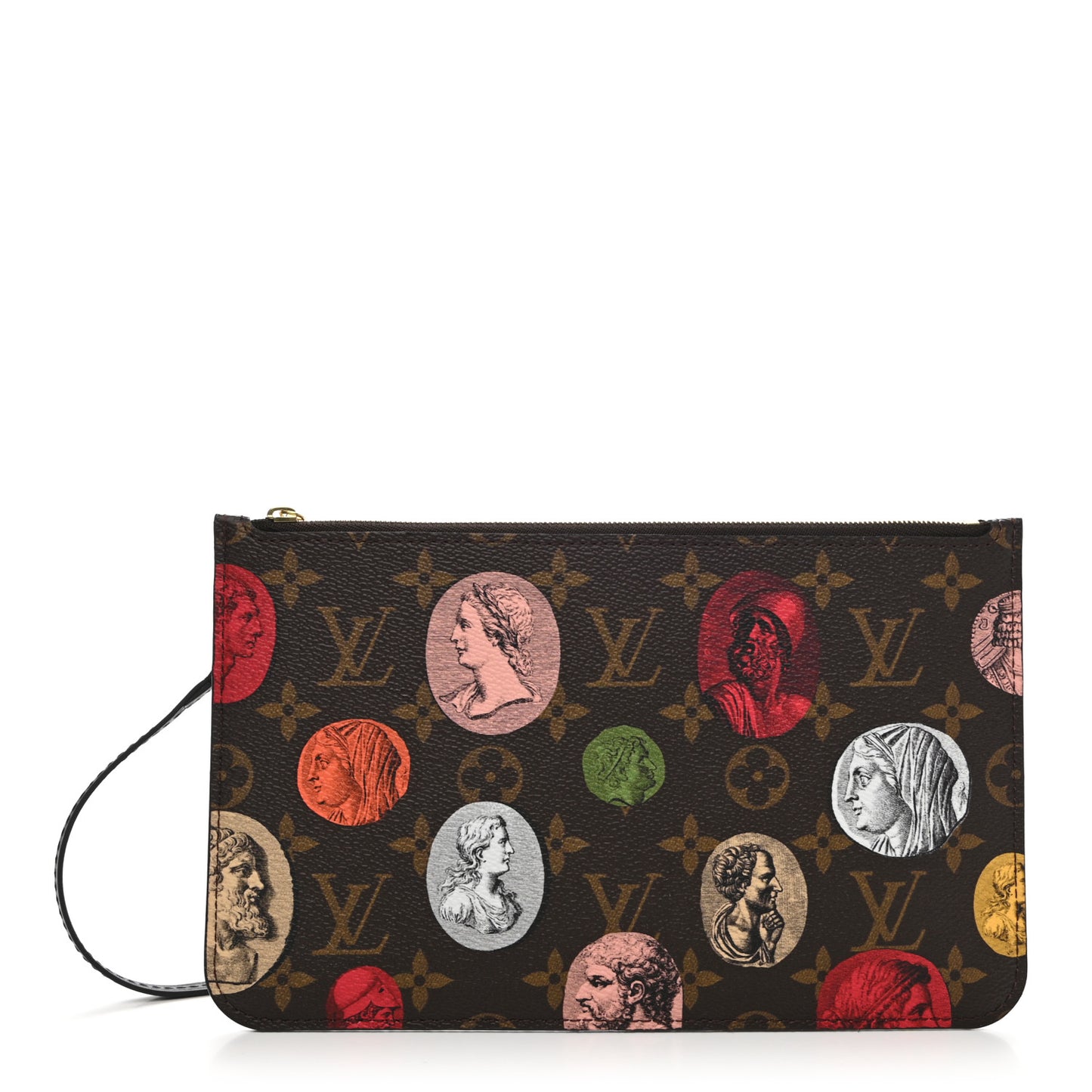 X FORNASETTI Monogram Cameo Neverfull MM GM Pochette