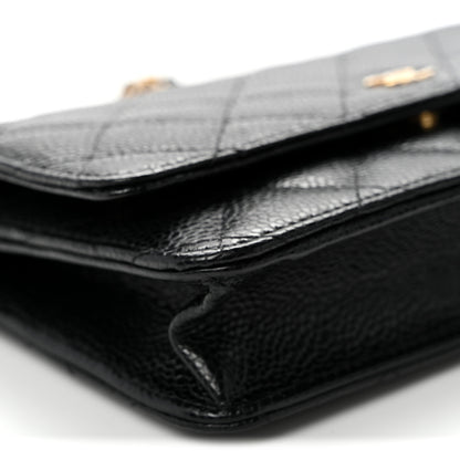 Chanel Caviar Quilted Wallet on Chain WOC Black 10 of 12