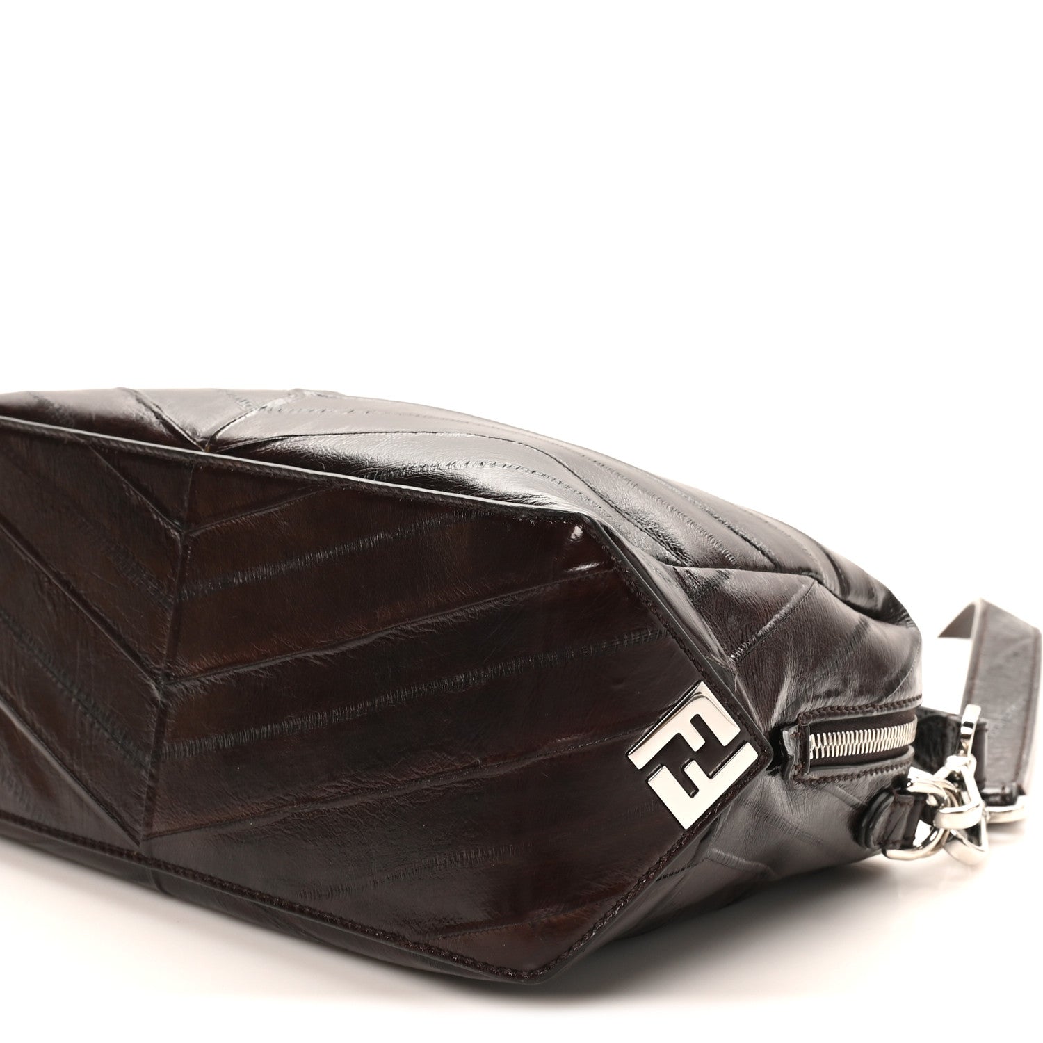 Fendi Eel Lui Medium Shoulder Bag Burgundy 10 of 10