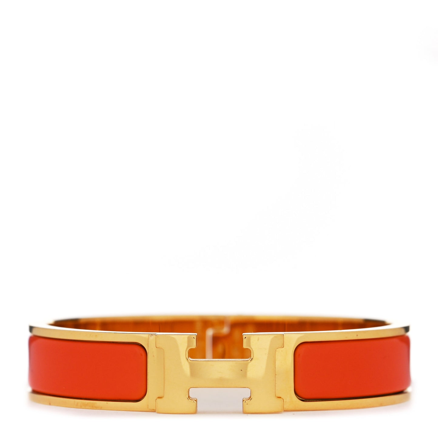 Enamel Narrow Clic Clac H Bracelet PM Orange