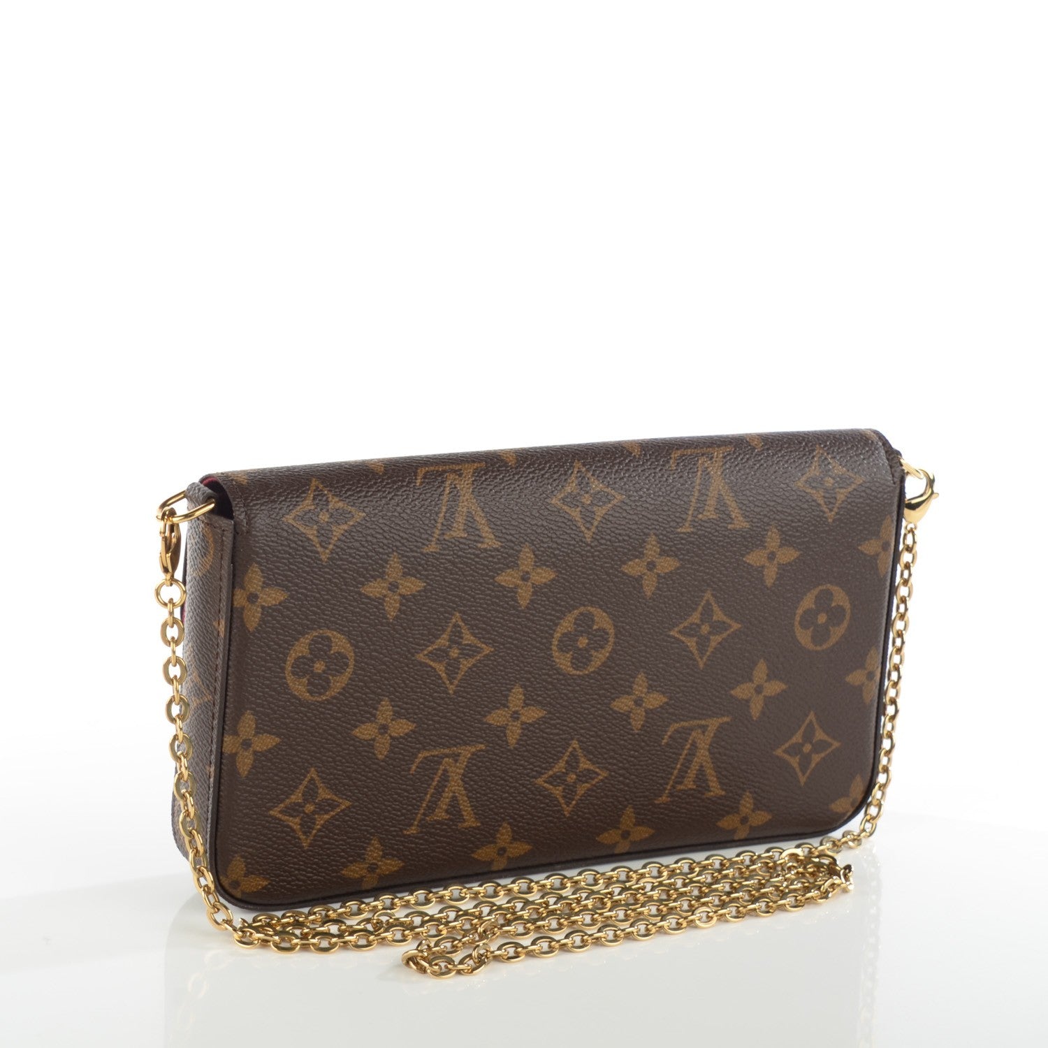 Louis Vuitton Monogram Pochette Felicie Chain Wallet Fuchsia 3 of 8