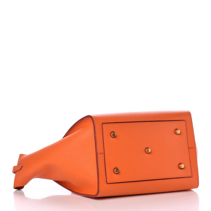 Celine Grained Calfskin Small Tie Knot Tote Bright Orange 4 of 10