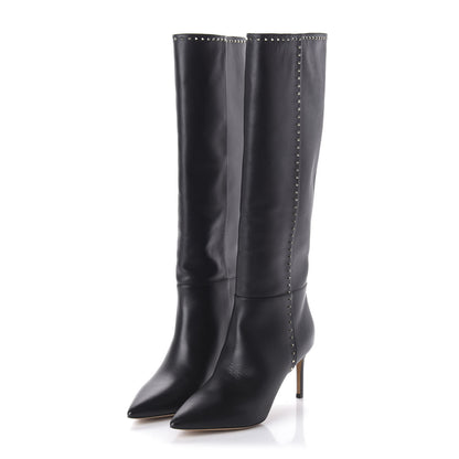 Valentino Garavani Vitello Lovestud Knee High Boots 39.5 Black 3 of 7