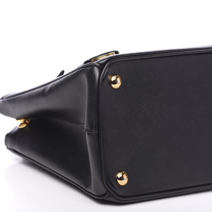 Prada Saffiano Small Galleria Double Zip Tote Black 7 of 9