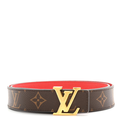 Louis Vuitton Monogram 30mm LV Initiales Reversible Belt 90 36 Coquelicot 1 of 5