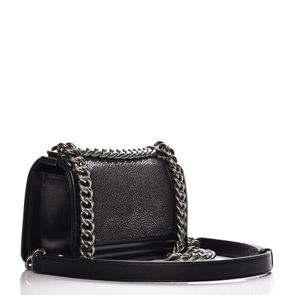 Chanel Galuchat Stingray Small Boy Flap Black 3 of 10