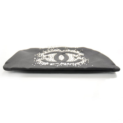 Chanel Satin Diamante Evening Clutch Bag Black 7 of 8
