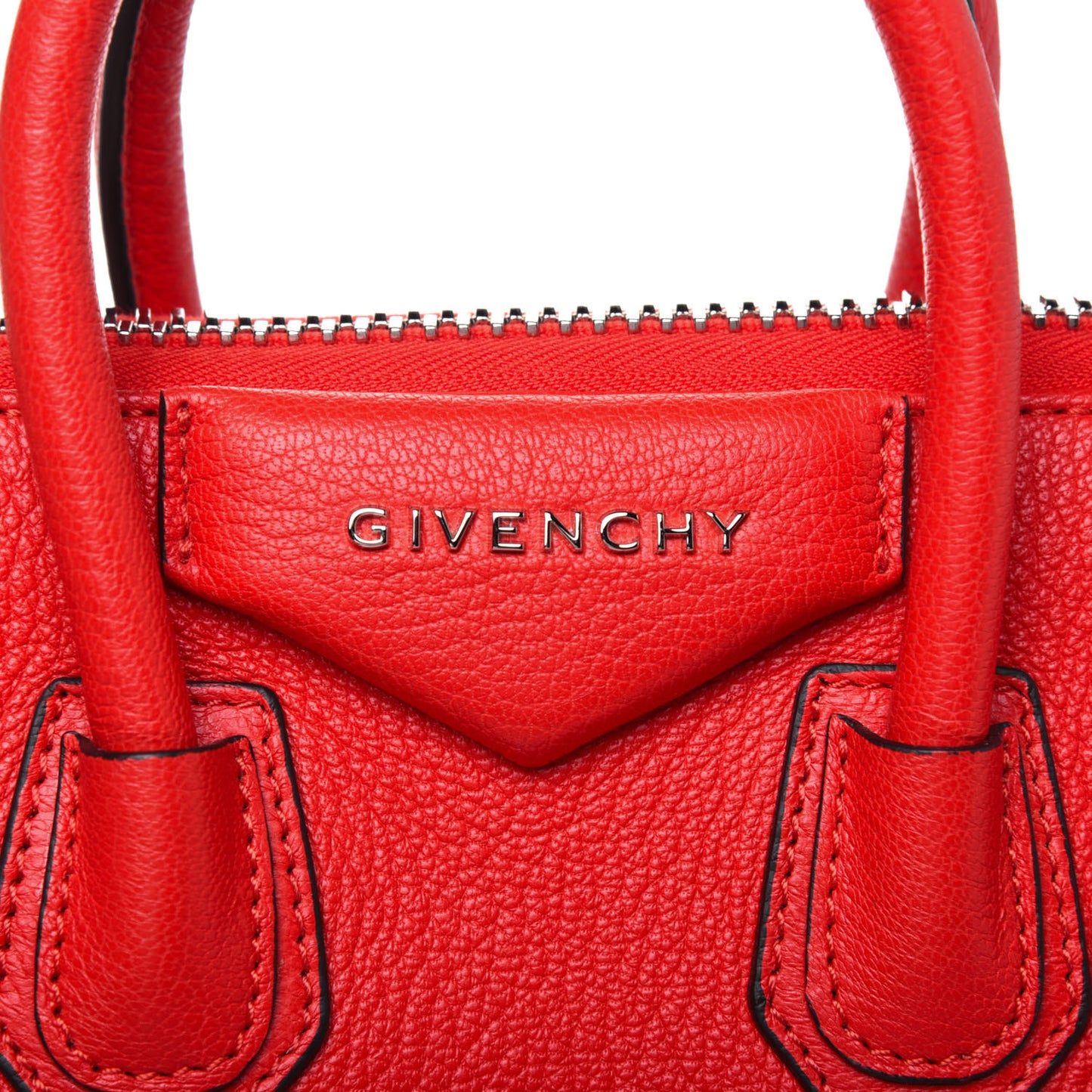 Sugar Goatskin Mini Antigona Pop Red