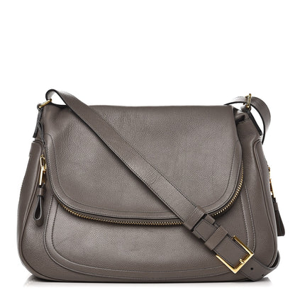 Tom Ford Pebbled Calfskin Large Jennifer Graphite 1 of 6