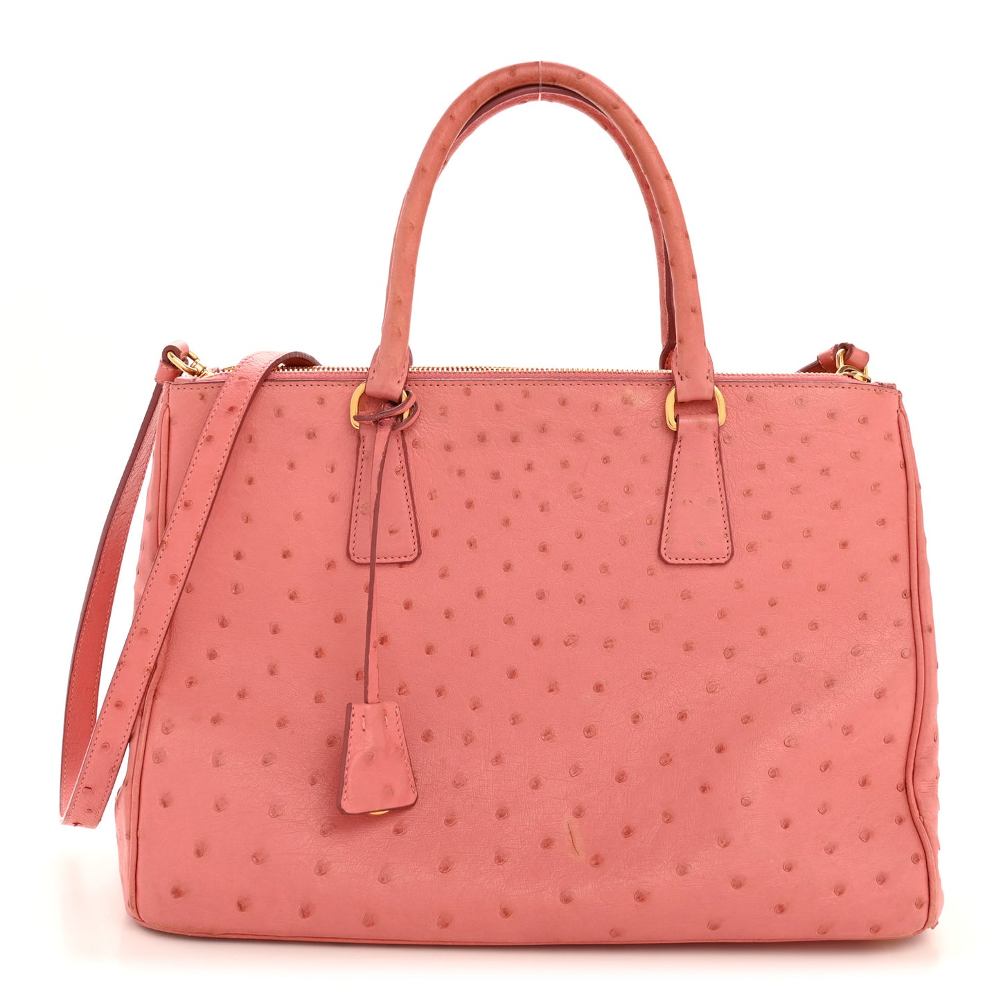 Ostrich Large Galleria Double Zip Tote Begonia
