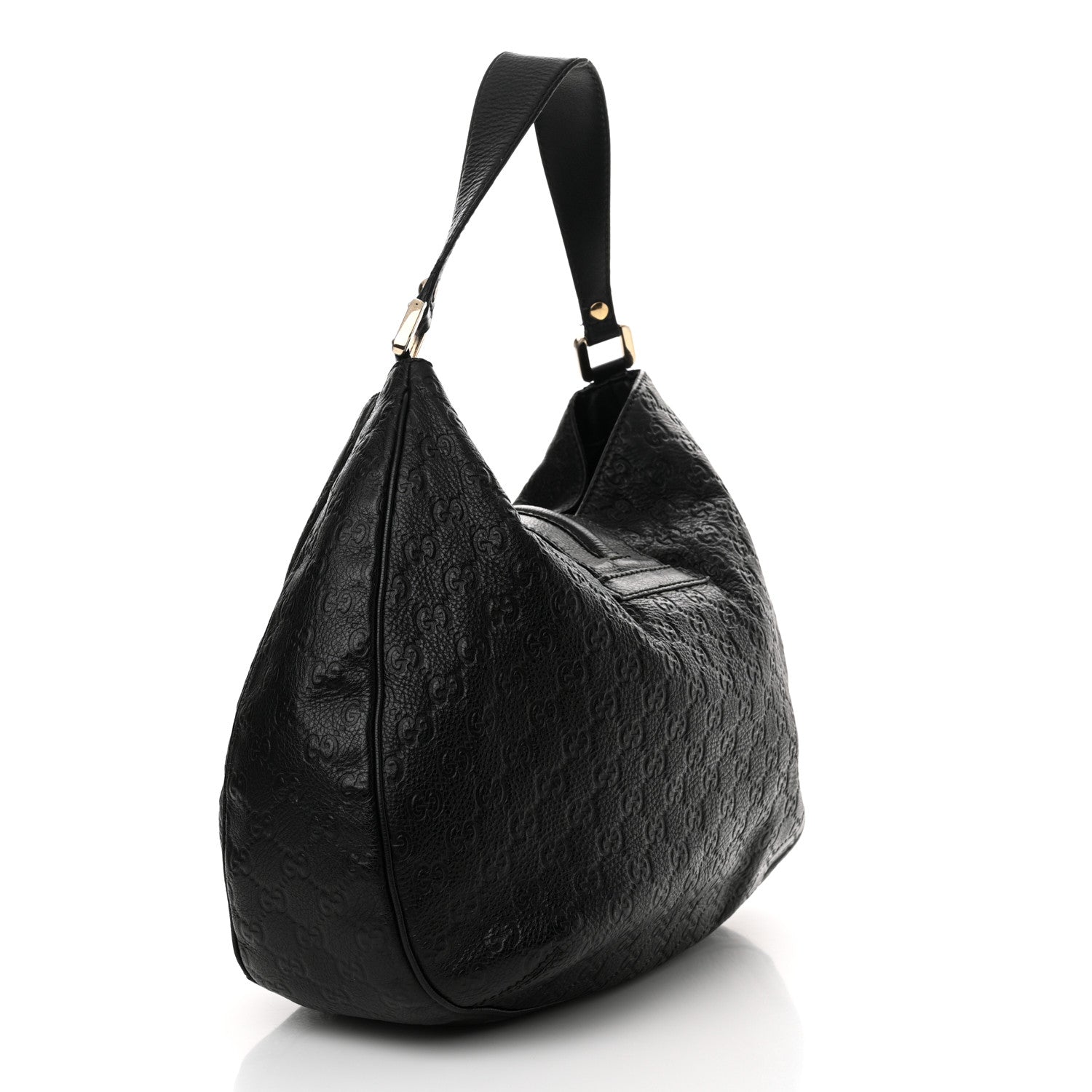 Gucci Guccissima Large New Ladies Web Hobo Black 3 of 14