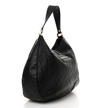 Gucci Guccissima Large New Ladies Web Hobo Black 3 of 14