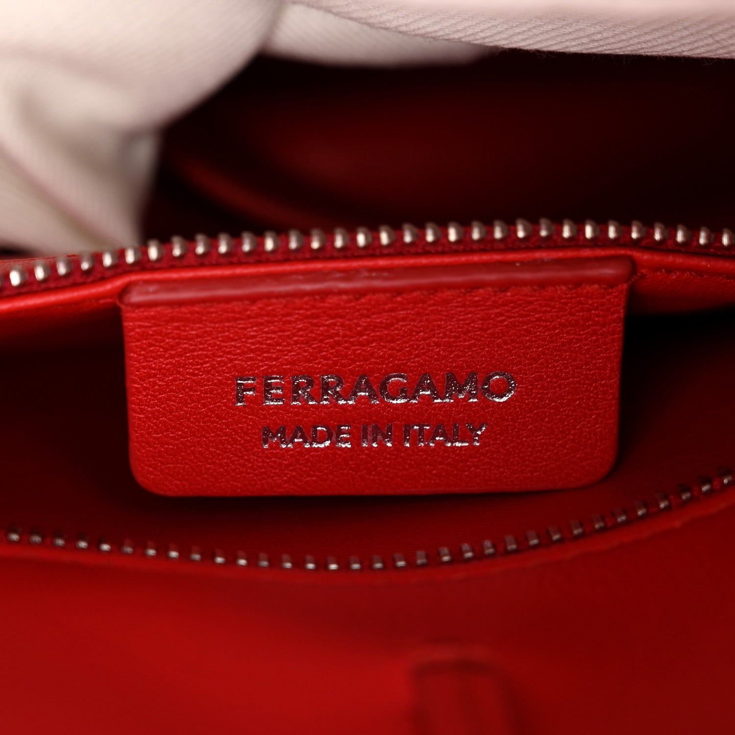 Salvatore Ferragamo Natural Grain Calfskin Small Hug Bag Red 6 of 12