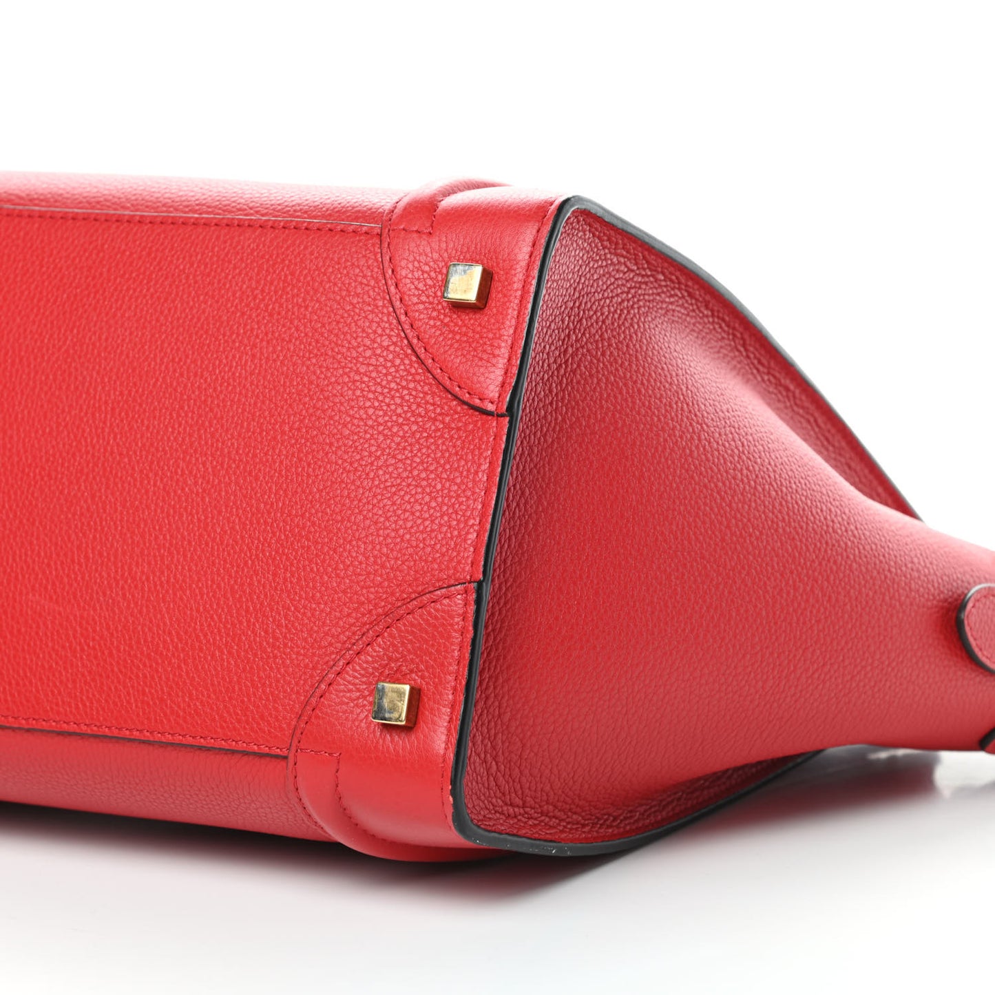 Drummed Calfskin Mini Luggage Coquelicot