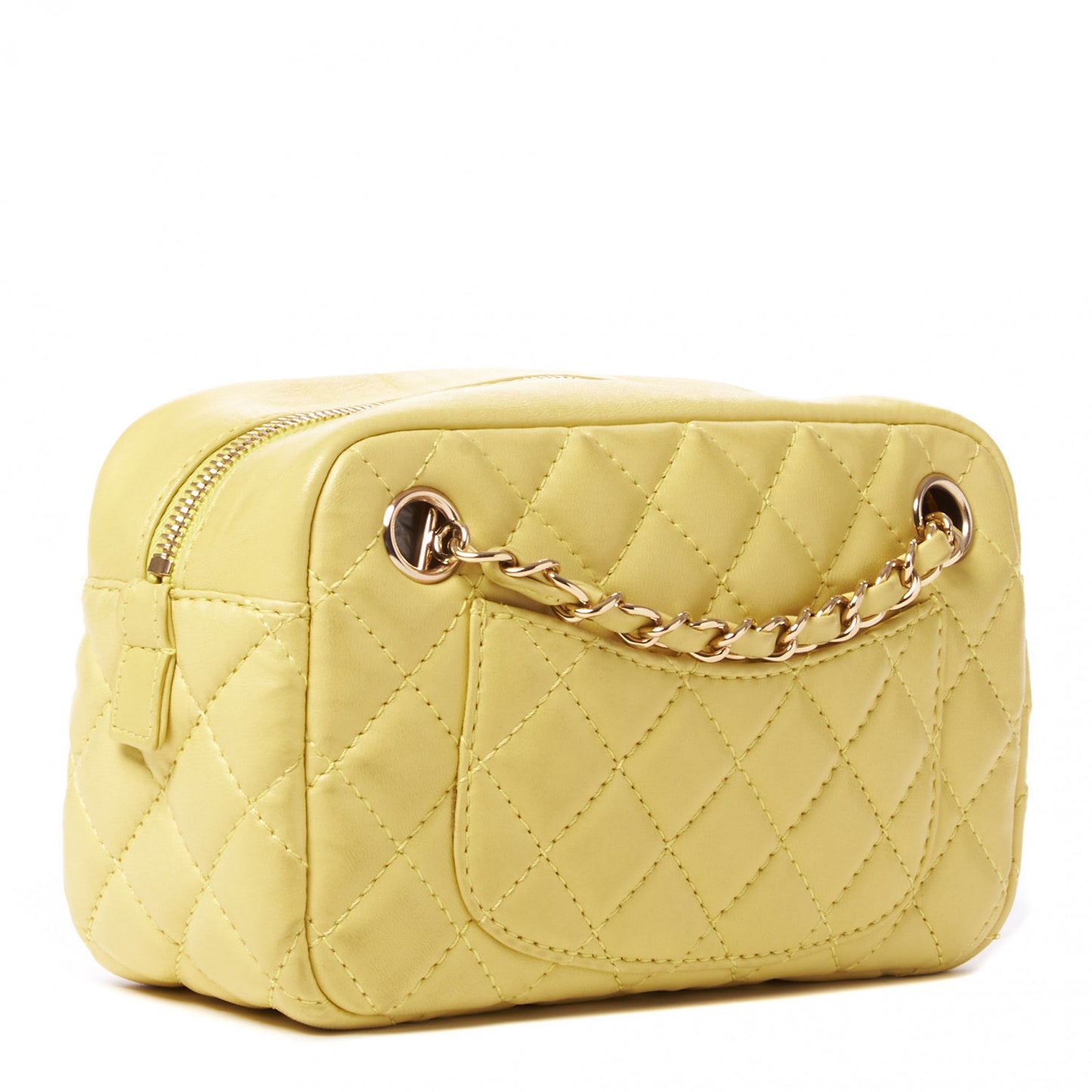 Calfskin Quilted Reissue Small Camera Case Yellow