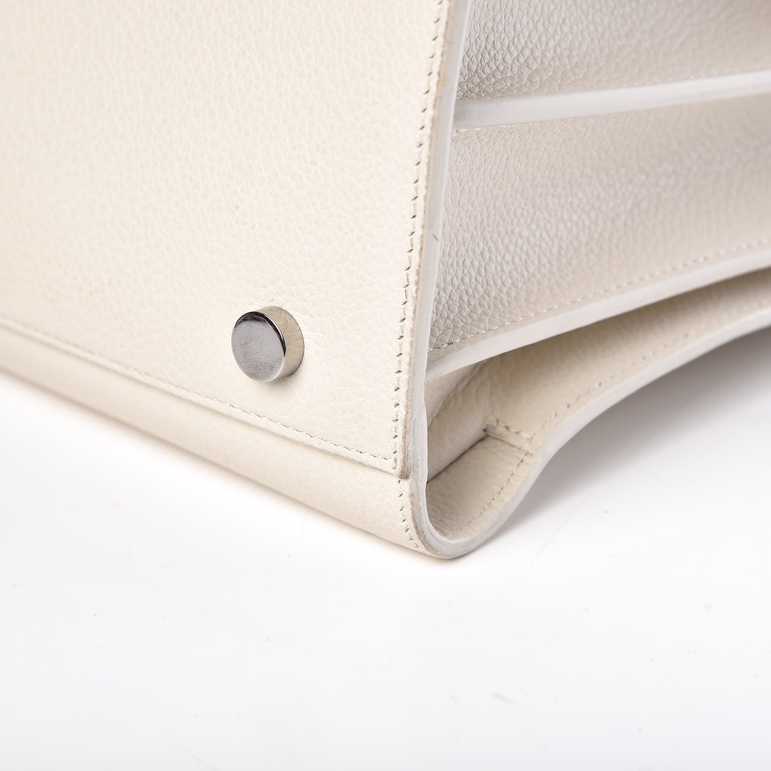 Saint Laurent Grained Calfskin Small Sac De Jour Dove White 15 of 17