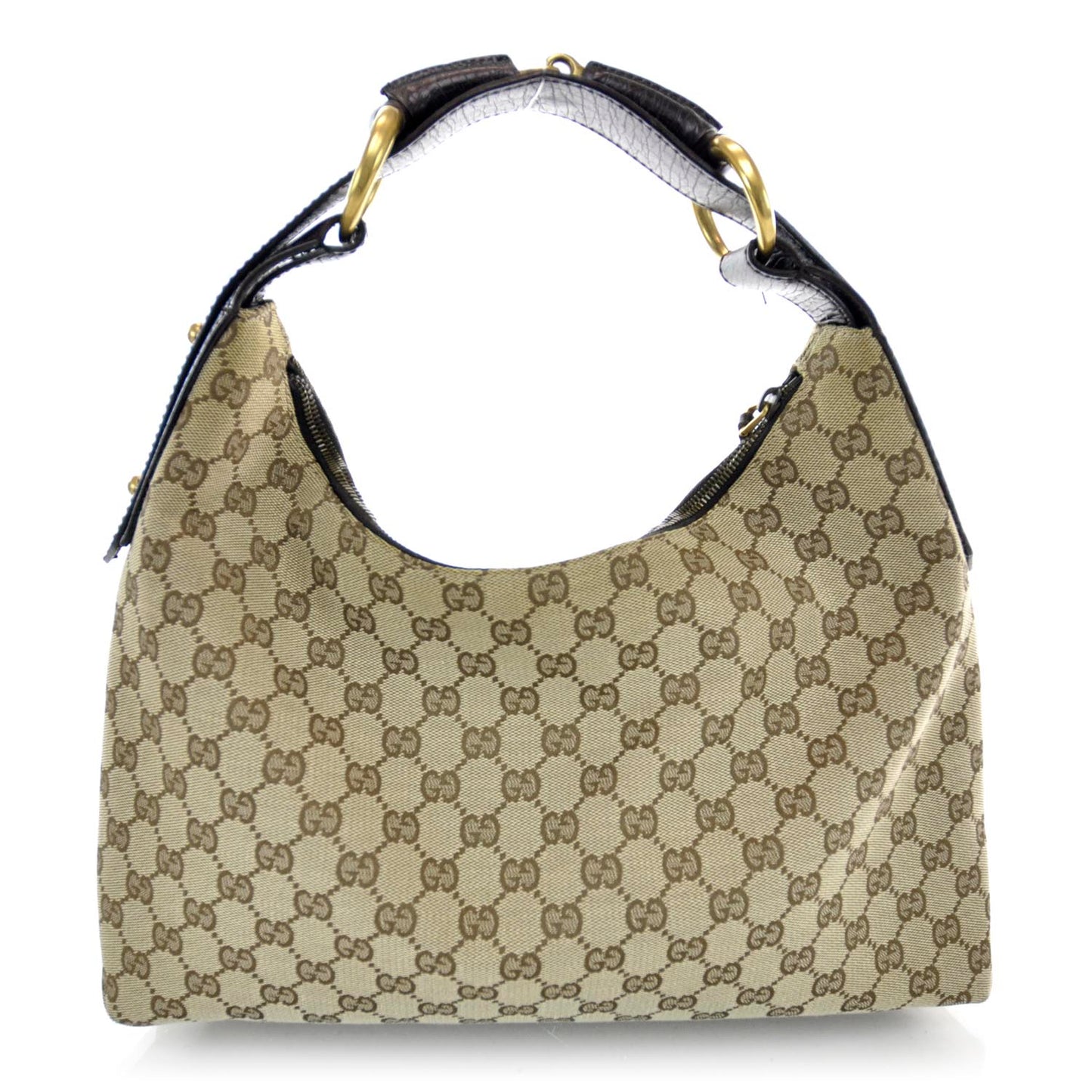 Monogram Medium Horsebit Chain Hobo Ebony