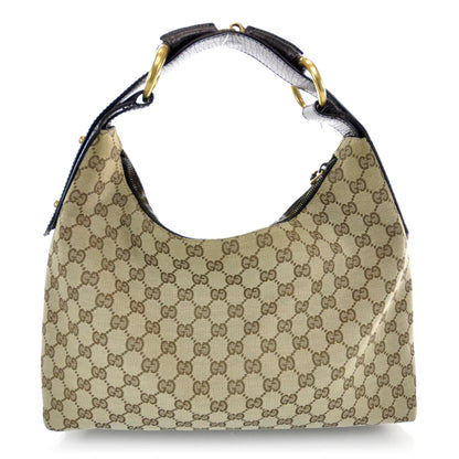 Gucci Monogram Medium Horsebit Chain Hobo Ebony 1 of 8