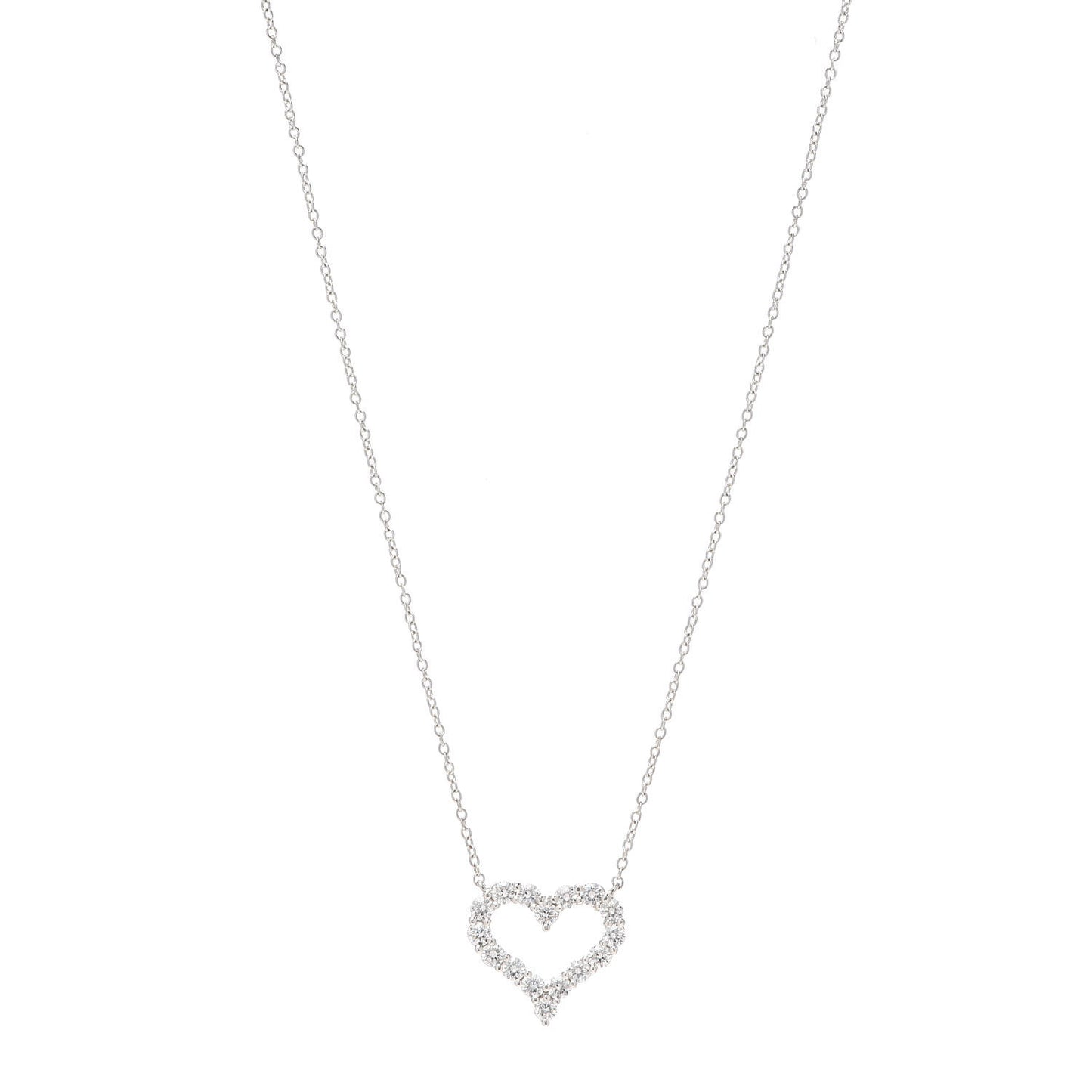 Platinum Diamond .72ct Heart Pendant Necklace