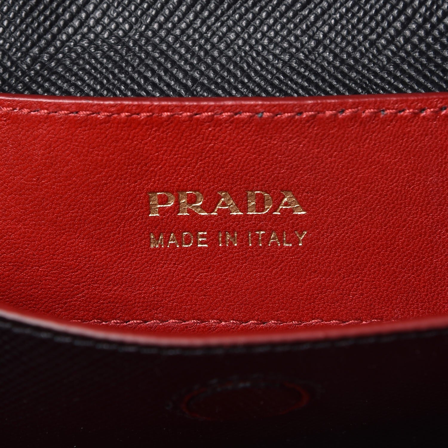 Prada Saffiano Cuir Medium Double Bag Black Fuoco 6 of 8