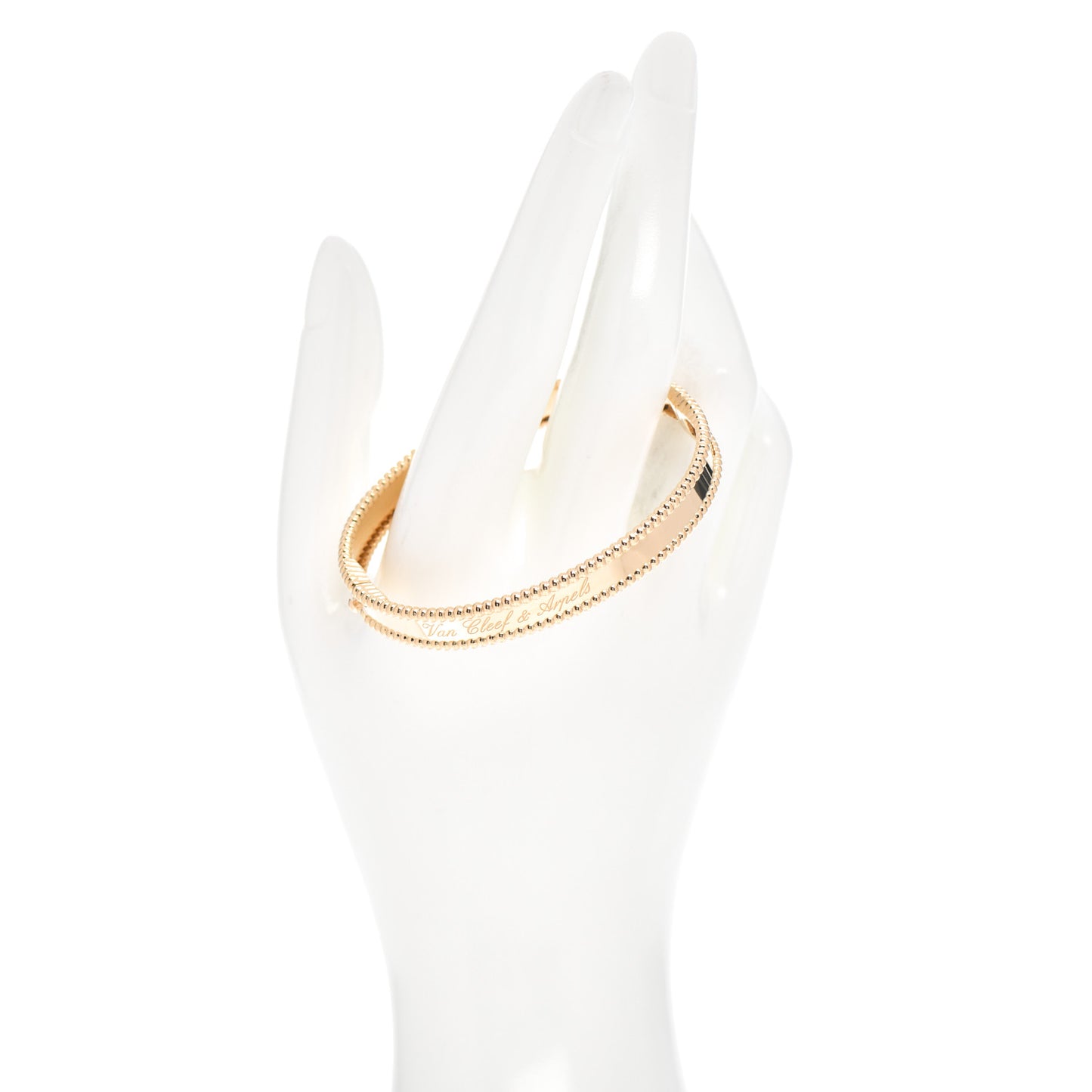 18K Yellow Gold Perlee Signature Bangle Bracelet M