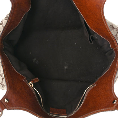 Gucci Monogram Bamboo Handle Bag Brown 4 of 14