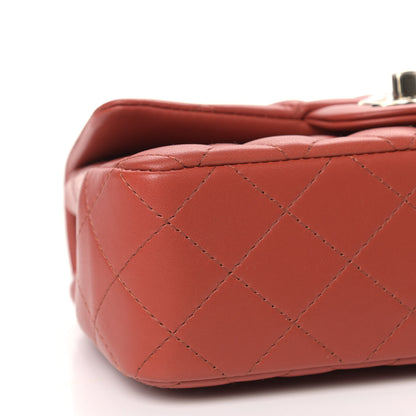 Chanel Lambskin Quilted Mini Rectangular Flap Brown 8 of 9
