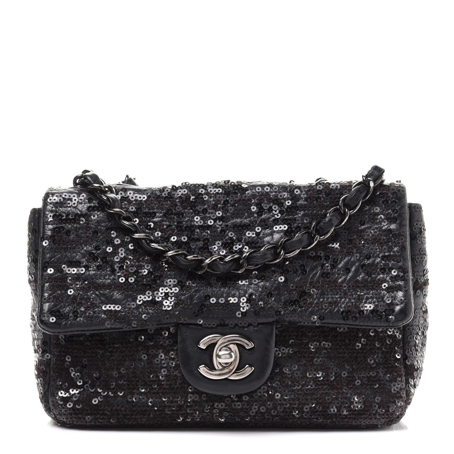 Chanel Sequin Lambskin Mini Moonlight on Water Flap Black 1 of 10