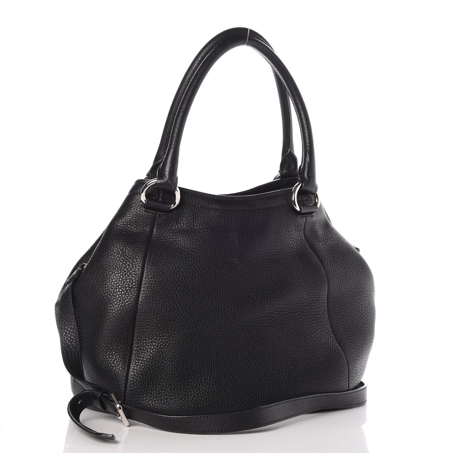 Vitello Daino Shoulder Bag Nero Black