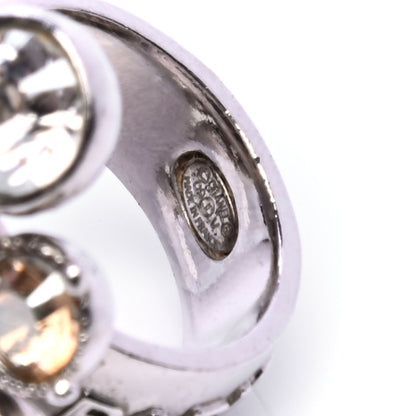 Chanel Crystal CC Ring 7.5 Silver Multicolor 5 of 5