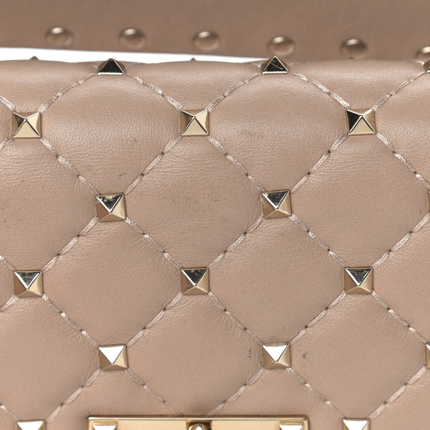Valentino Garavani Nappa Medium Rockstud Spike Shoulder Bag Poudre 9 of 12