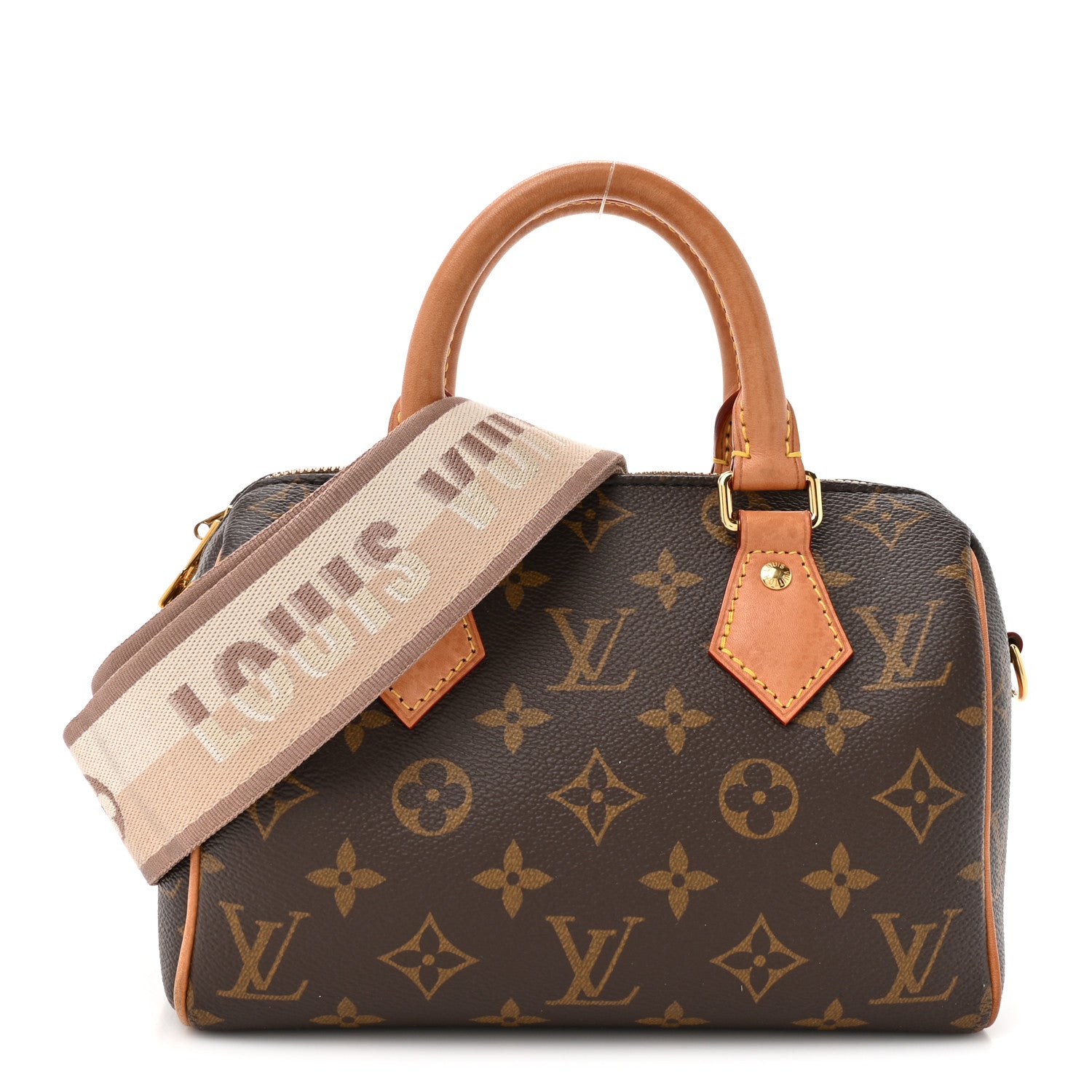 Louis Vuitton Monogram Speedy Bandouliere 20 Beige 1 of 16