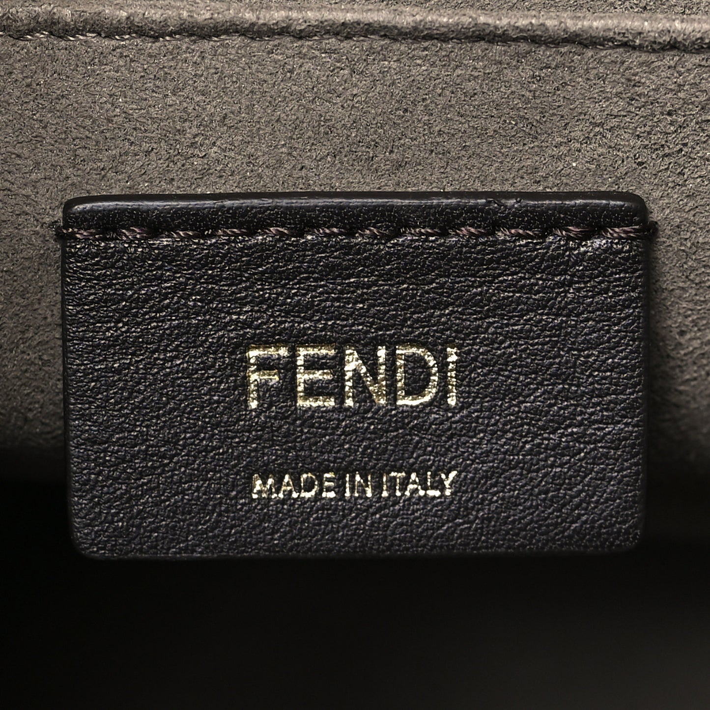 Vitello Century F is Fendi Bi-Color FF 1974 Embossed Kan I Shoulder Bag Maya Black