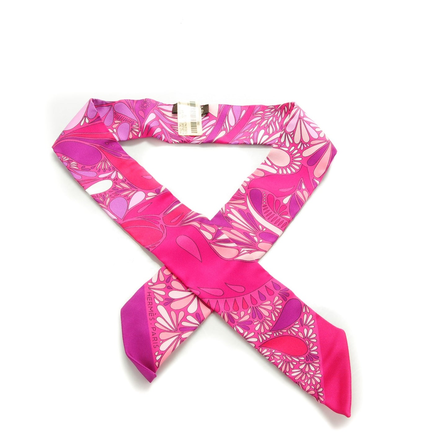 Silk Millefleurs Du Mexique Twilly Fuchsia Mauve Rose