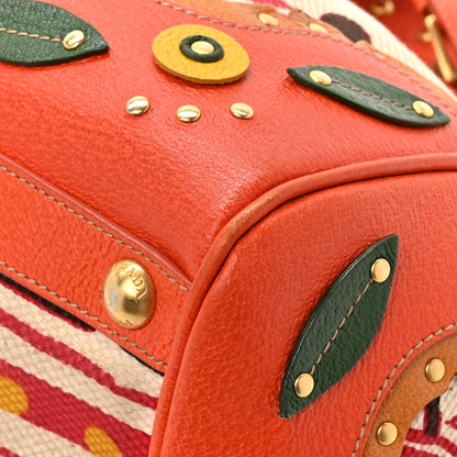 Prada Canapa Stampata Frame Bag Papaya 8 of 15