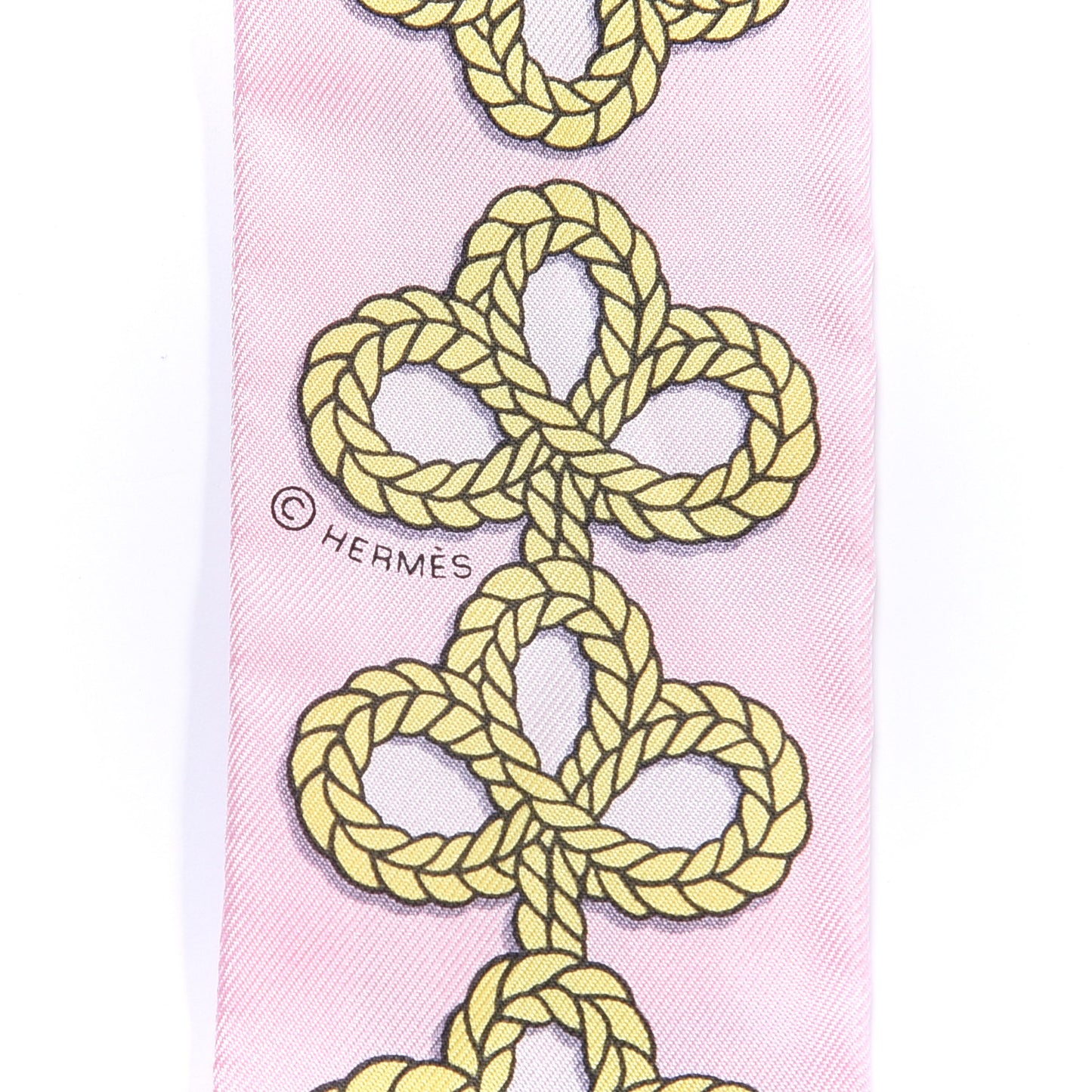 Silk Galons Et Brandebourg Twilly Rose Pale Bleu Jean