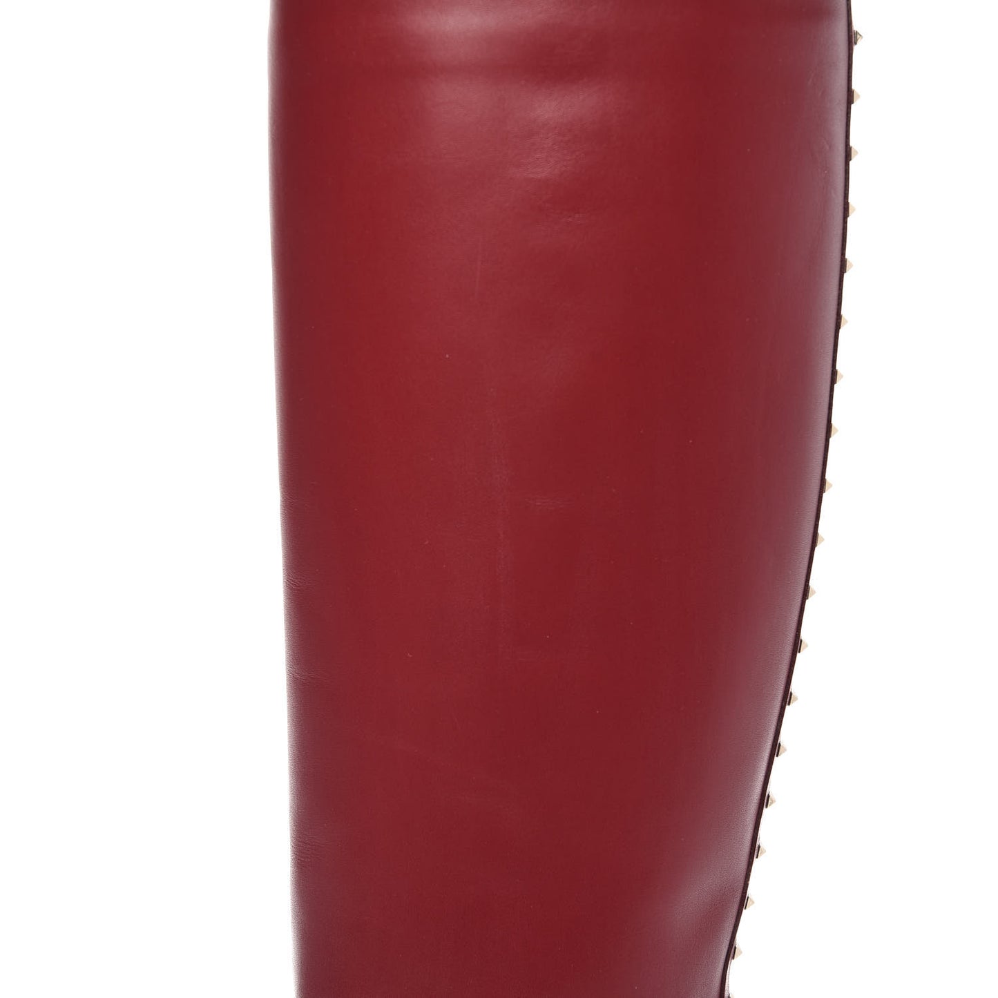 Vitello Lovestud Knee High 85mm Boots 36.5 Rosso Valentino