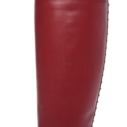 Valentino Garavani Vitello Lovestud Knee High 85mm Boots 36.5 Rosso Valentino 9 of 12